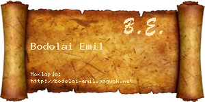 Bodolai Emil névjegykártya